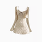 French floral suspender dress 2025 pure desire design cardigan two-piece suit R1279