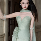 Sweetheaet Chiffon Flowy Corset Prom Gown , Mint Green Women's Maxi Evening Dress Ball Gown RS2604