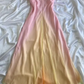 Flowy Patchwork Prom Dress ,A-Line Spaghetti Straps Chiffon Corset Maxi Summer Dress RS990