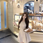 Halter neck dress sexy niche high-end chic beautiful dress R1555