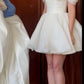 Gentle style one-shoulder tube top waist slimming A-line puffy skirt homecoming dress R3856