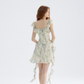 French dress floral suspender skirt design short skirt small skirt women summer R3448