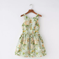 Cream style French floral solid color slimming waistband tank top dress new R2880