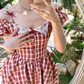 French Bow Lace Beach Resort Dress R4986
