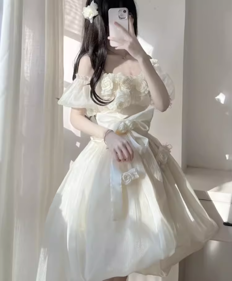 Tea break French lolita Lolita dress princess skirt tutu skirt small dress R1660