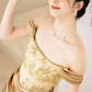 Elegant Golden Prom Dress ,Sheath Off-the-shoulder Bodycon Maxi Cocktail Dress RS1020
