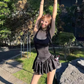 Retro Pure Desire Suspender Dress Large Size Temperament Bow Ballet Style Tutu Skirt R1880
