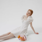 Jasmine French floral dress small fresh sweet puff sleeve short skirt R2763