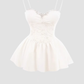 2025 quality waisted puffy flower bud dress with a sense of luxury R1117