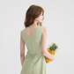 French green dress suspenders short skirt holiday wear skirt R2751