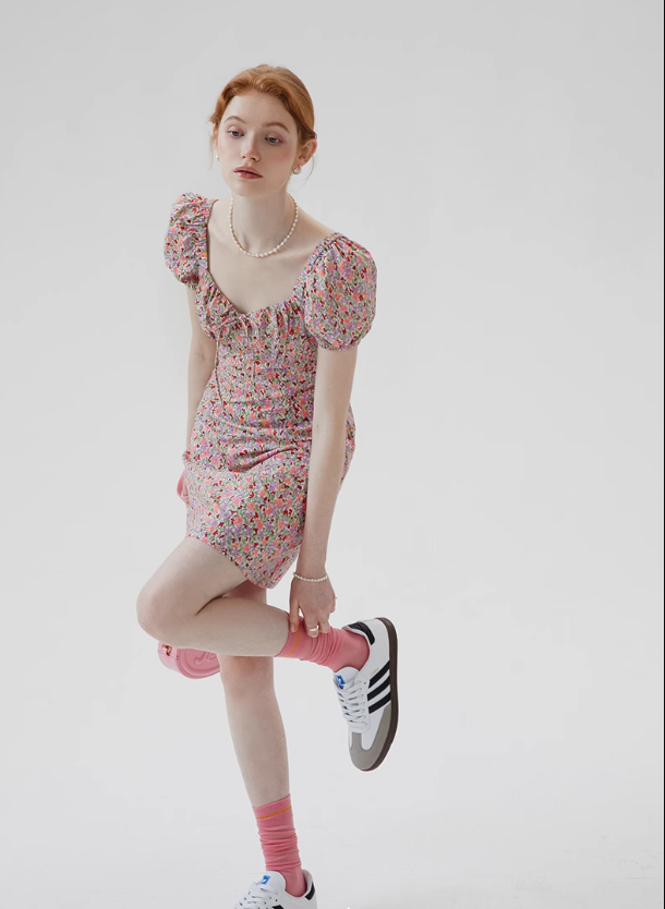 French dress short floral dress summer 2025 new R2801