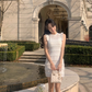 White sleeveless dress for women, new style, beautiful, unique, slim fit, elegant dress R4420