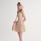 French floral short skirt pink suspender dress short holiday wear skirt R2716