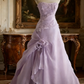 White strapless, fitted A-line long ball gown/bridal dress R6730