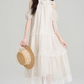 French design lace halter dress holiday style beautiful off-shoulder long dress R2399