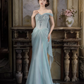 Gentle Mermaid Chiffon Corset Prom Gown , Blue Women's Maxi Evening Dress Ball Gown RS2608