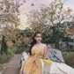 Yellow tube top waist irregular skirt short skirt homecoming dress R3653