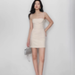 One-shoulder suspender skirt slim fit pleated long and short style high-end hip-wrapped niche skirt R1548