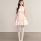 Pink Sleeveless Fitted Waist A-Line Short Homecoming Dress R5402
