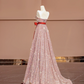 Light pink strapless A-line long ball gown/bridal dress R8398