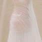 Pink slim waist hip dreamy long dress bridal gown R5740