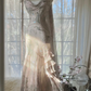 Light pink floral print halter-neck fitted bodycon long ball gown R7688