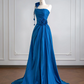 Blue strapless fitted long ball gown, elegant and sophisticated R8198