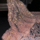 Light pink halter-neck, fitted A-line skirt, long ball gown, bridal dress R8799