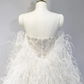 Silver strapless fitted long ball gown, bridal dress R9039