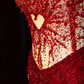 Red strapless, fitted waist, bodycon, sexy long ball gown/bridal dress R8949