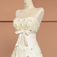 White strapless, fitted A-line long ball gown/bridal dress R8488