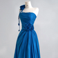 Blue strapless fitted long ball gown, elegant and sophisticated R8198