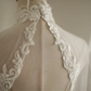 White V-neck lace fitted long ball gown/bridal dress R6812