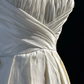 White suspenders, slim waist, irregular skirt, short skirt, homecoming dress R4920