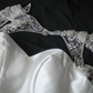 White satin fitted mermaid long ball gown/bridal dress R6772