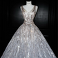 Temperament sequined suspenders waist slim fit puffy princess dress, prom dress R5658