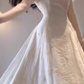 Platycodon French first love dress high-grade gentle temperament unique beautiful waist A-line long skirt R0452