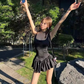 Retro Pure Desire Suspender Dress Large Size Temperament Bow Ballet Style Tutu Skirt R1880