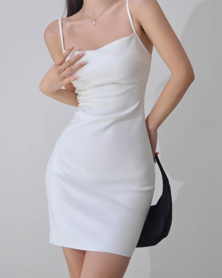 European and American sexy slim fit retro elastic waist slimming suspender dress R2822