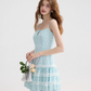 French floral suspender skirt holiday style dress short skirt wood ear skirt R2715