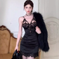 Sexy hot girl lace splicing suspender dress 2025 royal sister style hip dress R1260