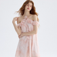 Morning Dew Garden Halter Neck Dress Ruffled Suspender Skirt Holiday Outfit Short Skirt Women Summer R3423