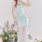 French holiday romantic ruffled cake skirt fishtail skirt suit R4545