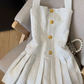 French style Chanel style halter neck dress new summer style high-end pleated skirt R3989