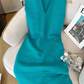 Green Chanel style v-neck sleeveless dress for women with slim waist and short hip skirt R3953