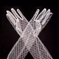 Off-white mesh lace wedding dress banquet dinner gloves     S6240