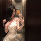 French gentle style ruffled sling dress temperament lady high-end waist hip banquet dress skirt R0410
