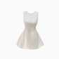French high-end sleeveless vest dress 2025 temperament lady waist A-line skirt R1405