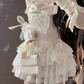 Beautiful suit for petite waisted camisole top cake skirt two-piece suit R0786
