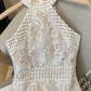 French sleeveless halter dress for women summer 2025 new style waist short hip skirt sexy dress R3952